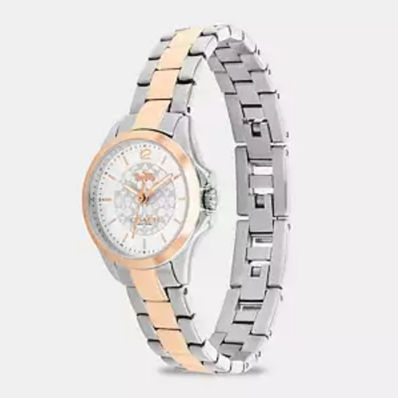 COACH TWO-TONE 26MM STAINLESS STEEL WATCH "LIBBY" - Picture 2 of 4